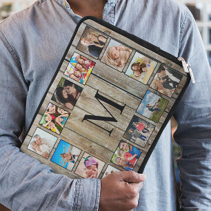 Housse Pour Ordinateur Portable Create Your Custom Photo Collage Rustic Farmhouse