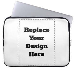 Housse Pour Ordinateur Portable Créez votre propre blanc