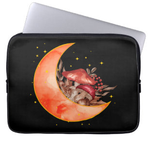 Housse Pour Ordinateur Portable Crescent Moon Champignons Cottagecore Mycologie de