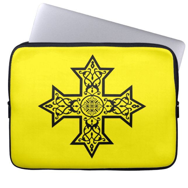 Housse Pour Ordinateur Portable Croix copte (Devant)
