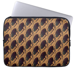 Housse Pour Ordinateur Portable Crunchy Cockroaches en arrière - plan brun