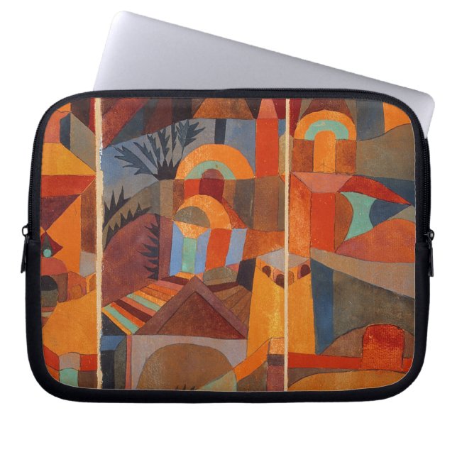 Housse Pour Ordinateur Portable Cubisme Abstrait coloré Klee Temple Gardens (Devant)