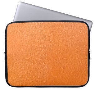 Housse Pour Ordinateur Portable Cuir orange texture motif fond cuir, t