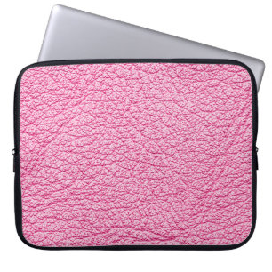 Housse Pour Ordinateur Portable Cuir rose gros plan, arrière - plan texturé.