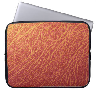 Housse Pour Ordinateur Portable Cuir rouge craqué