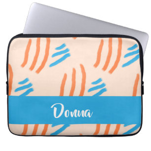 Housse Pour Ordinateur Portable Custom name paint strokes patterned