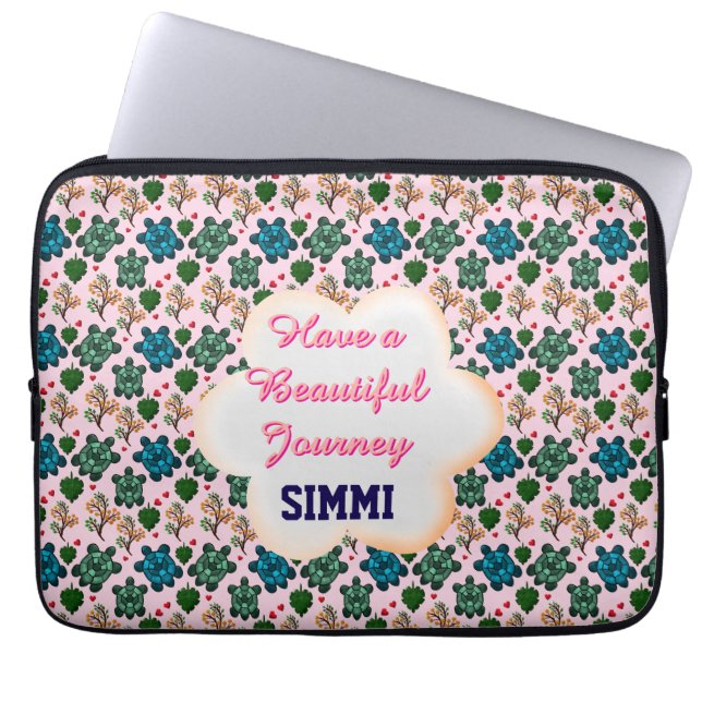 Housse Pour Ordinateur Portable Custom turtle pattern  (Devant)