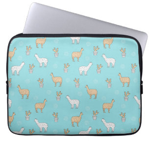 Housse Pour Ordinateur Portable Cute Alpaca Llama Cactus Motif