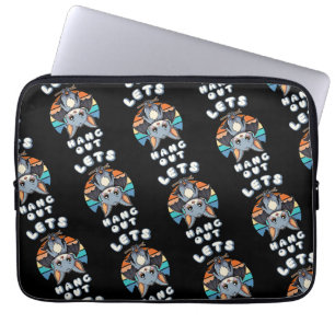 Housse Pour Ordinateur Portable Cute Bat Hanging et Retro Sunset Allons-y