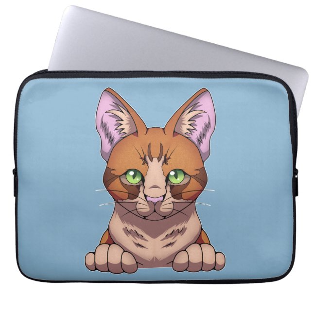 Housse Pour Ordinateur Portable Cute chat (Devant)