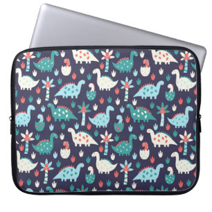 Housse Pour Ordinateur Portable Cute dinosaure sans couture motif