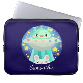 Housse Pour Ordinateur Portable Cute Espace Créature Et Lapin Lapin Lapin