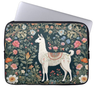 Housse Pour Ordinateur Portable Cute Llama Élégant Floral