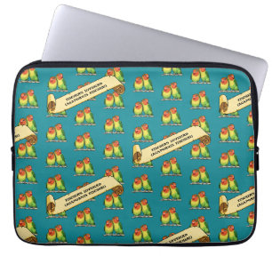 Housse Pour Ordinateur Portable Cute Lovebirds Fischer's Lovebird Latin Retro Art