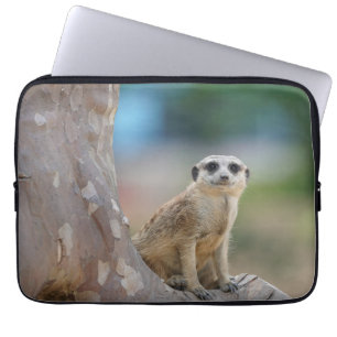 Housse Pour Ordinateur Portable Cute Meerkat Sat sur arbre