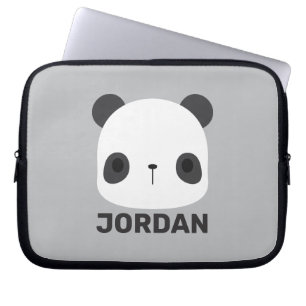 Housse Pour Ordinateur Portable Cute petit ours Panda avec nom personnalisé