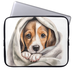 HOUSSE POUR ORDINATEUR PORTABLE CUTE POIVRE BEAGLE EN BLANKET