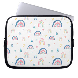 Housse Pour Ordinateur Portable Cute Rainbows & Hearts Motif