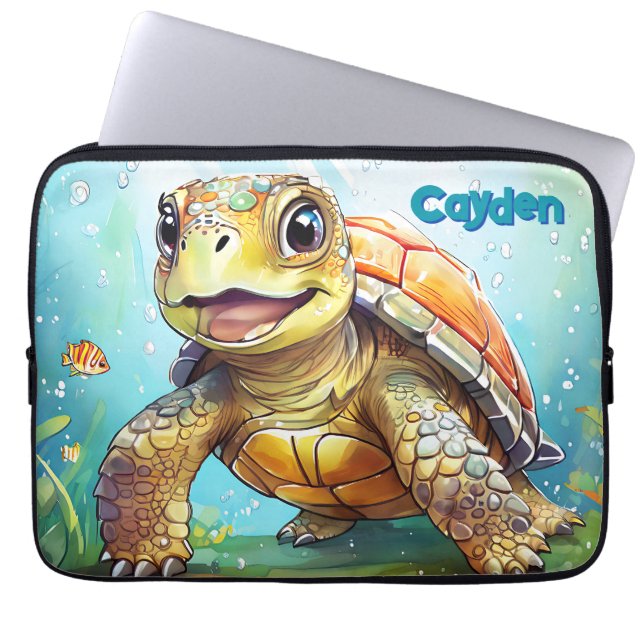 Housse Pour Ordinateur Portable Cute Sea Turtle Personalized (Devant)