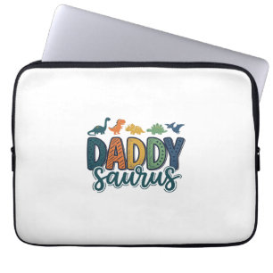 Housse Pour Ordinateur Portable Daddy Saurus Conception de vecteur de papa dinosau