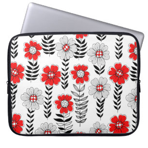 Housse Pour Ordinateur Portable Daisy dooda en rouge et noir