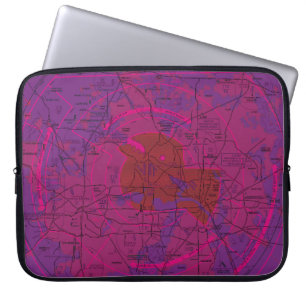 Housse Pour Ordinateur Portable Dallas - Ft. Graphique d'itinéraire