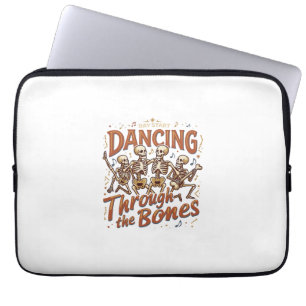Housse Pour Ordinateur Portable Danse à travers les squelettes d'Halloween musique