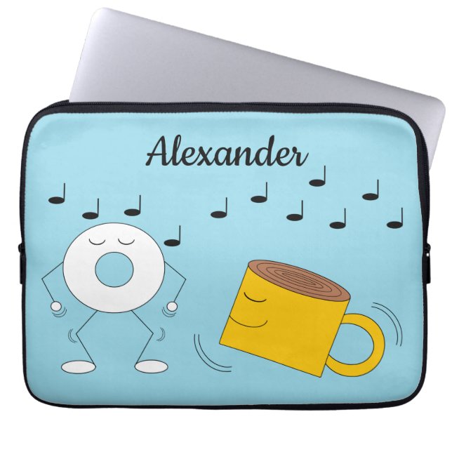 Housse Pour Ordinateur Portable Danser de la confiture en poudre et de la pâte à c (Devant)