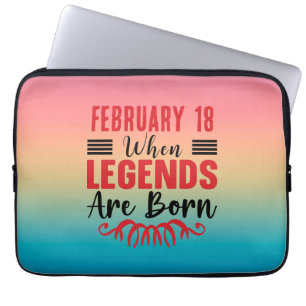 Housse Pour Ordinateur Portable Date personnalisée Anniversaire Les légendes sont
