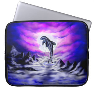 Housse Pour Ordinateur Portable Dauphin clair de lune