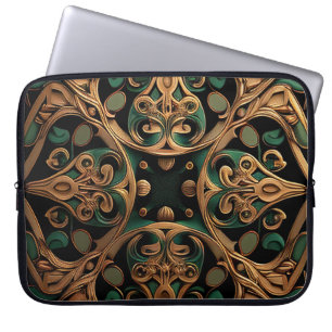 Housse Pour Ordinateur Portable Décoration Motif en bronze vert