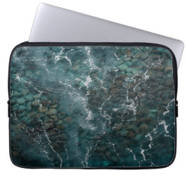 Housse Pour Ordinateur Portable Deep Ocean Rock Texture