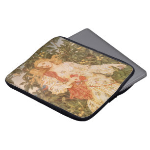 Housse Pour Ordinateur Portable Déesse des floraisons et des fleurs, Flora par Mor