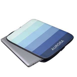 Housse Pour Ordinateur Portable Dégradé motivationnel personnalisé avec nom -