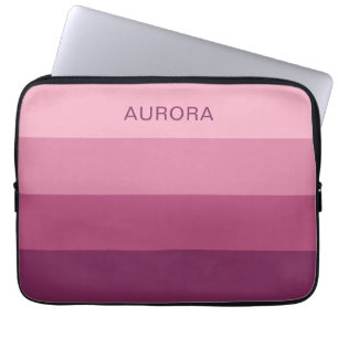 Housse Pour Ordinateur Portable Dégradé motivationnel personnalisé avec nom -