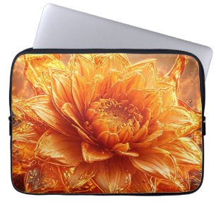 Housse Pour Ordinateur Portable Des flammes volent autour d'une fleur