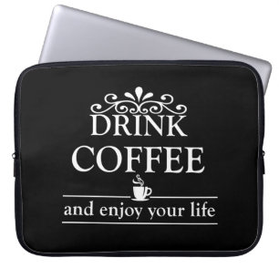 Housse Pour Ordinateur Portable des phrases de café amusantes
