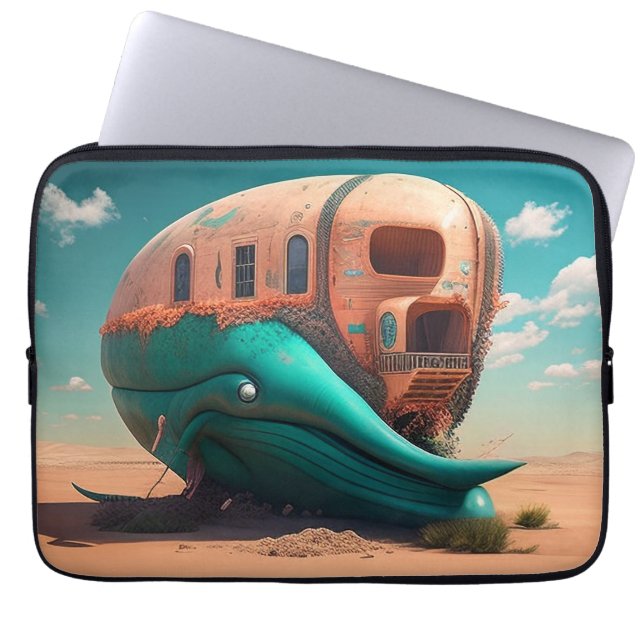 Housse Pour Ordinateur Portable Desert whale house (Devant)