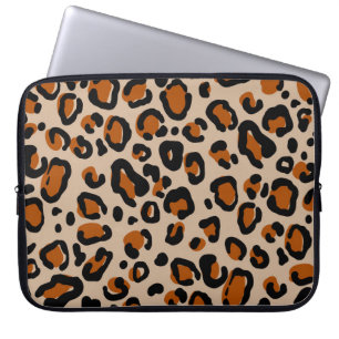 Housse Pour Ordinateur Portable Design de fourrure de léopard, motif sans couture.