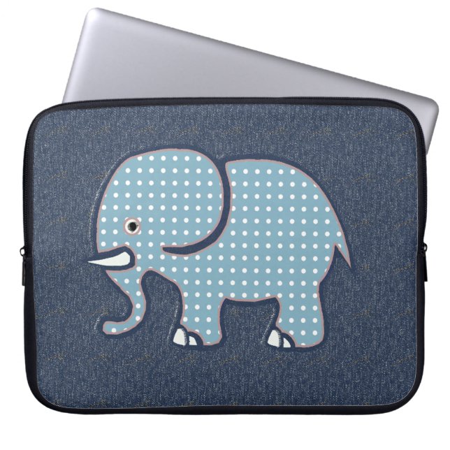 Housse Pour Ordinateur Portable design d'éléphant mignon (Devant)