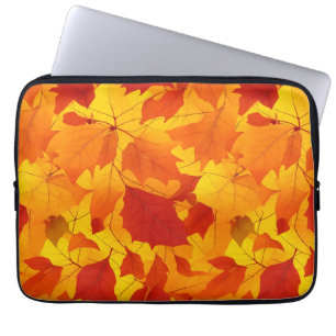 Housse Pour Ordinateur Portable Design feuille brillant à l'automne