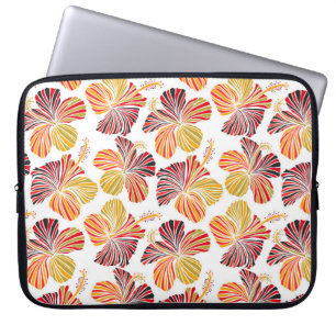 Housse Pour Ordinateur Portable Design hawaïen lumineux avec plantes tropicaux et