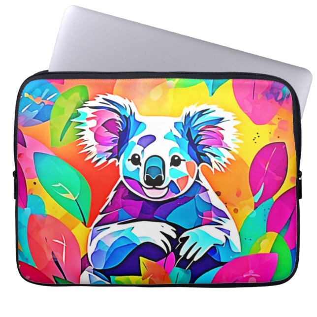 Housse Pour Ordinateur Portable Design Koala Abstrait (Devant)