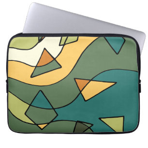 Housse Pour Ordinateur Portable Dessin abstrait vintage dessiné à la main   