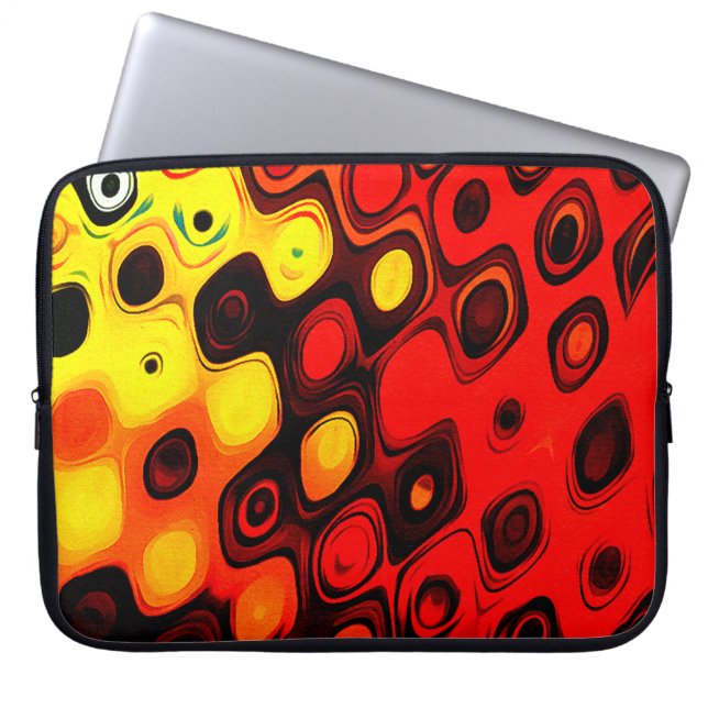 Housse Pour Ordinateur Portable Dessin au pastel à l'huile. arrière - plan couleur (Devant)