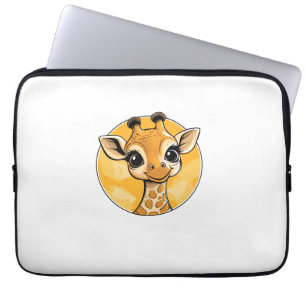 Housse Pour Ordinateur Portable Dessin en Giraffe Cute Style de dessin