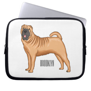 Housse Pour Ordinateur Portable dessin humoristique chinois de chien Shar-Pei
