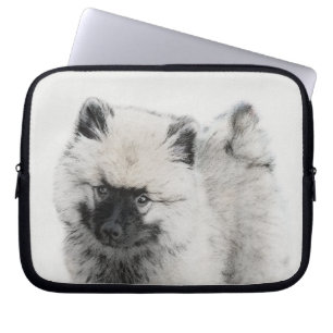 Housse Pour Ordinateur Portable Dessin Keeshond Chiot - Joli dessin original Chien