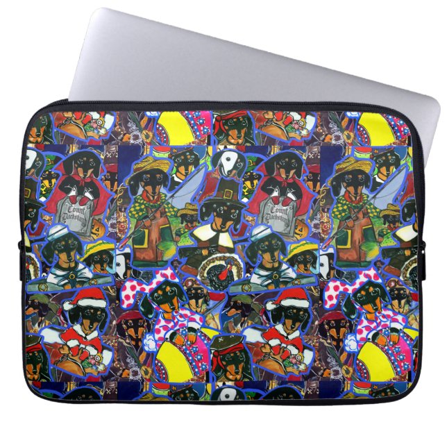 Housse Pour Ordinateur Portable Dessins animés de teckel (Devant)