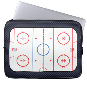 Housse Pour Ordinateur Portable Diagramme de la patinoire de hockey sur fibre de c